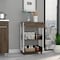 Tuhome Verona Kitchen Cart, Three Shelves, Four Casters, White/Dark Walnut MBC6768 - alternate 8